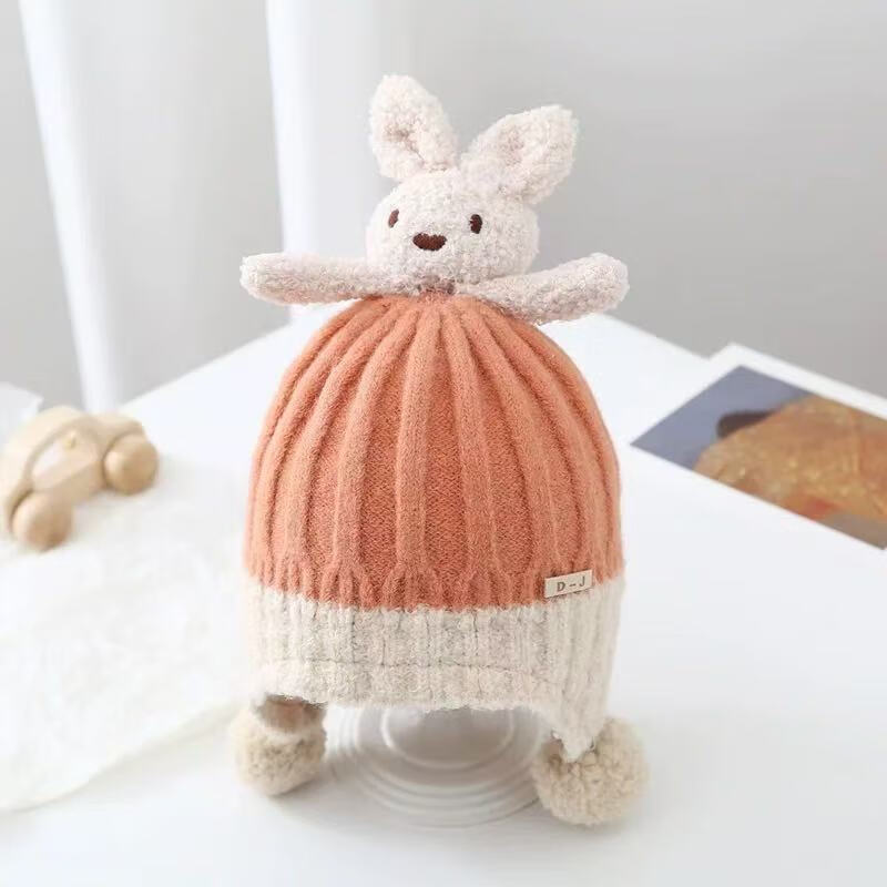 婴幼儿冬天针织儿童冬季护耳帽 12.33元