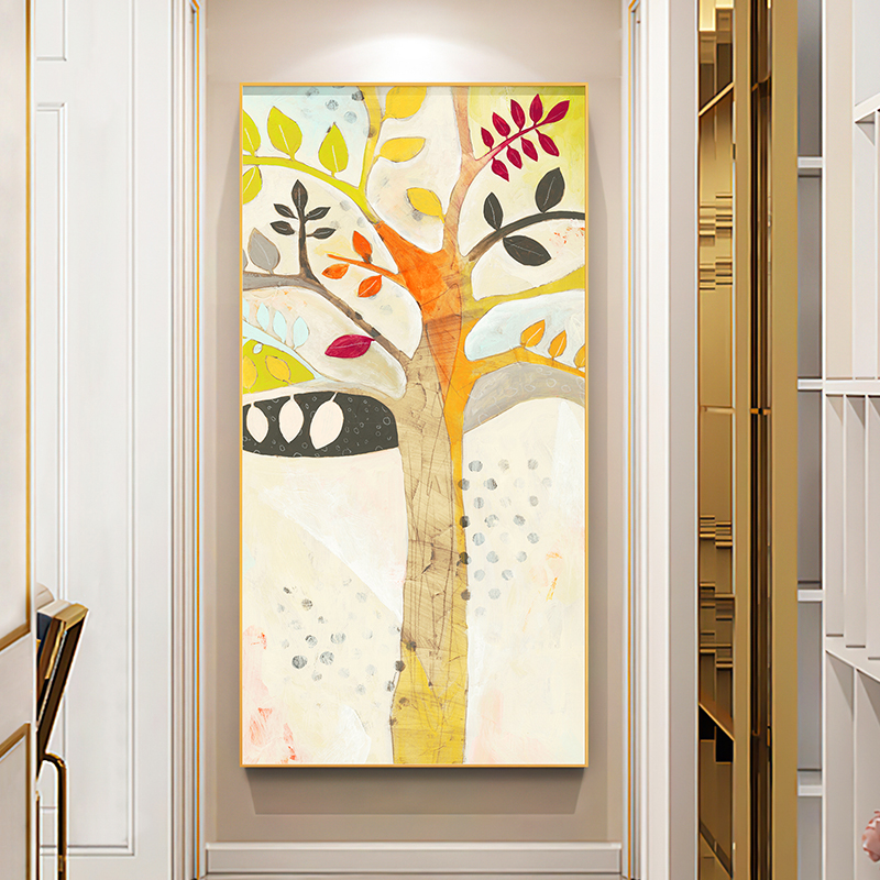 waLLwa 墙蛙 正版北欧玄关画客厅走廊竖版抽象挂画现代简约装饰画生命之树 1
