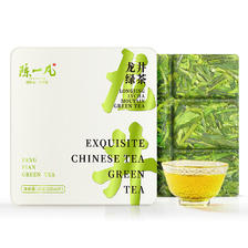 陈一凡 龙井茶 茶叶绿茶2023新茶春茶 便携小方片礼盒装30g 9.7元