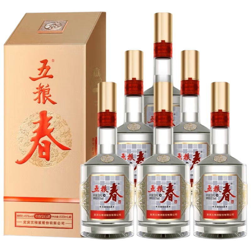 五粮春第二代21-22年45度500ml*6瓶原箱 1067.5元（返超市卡150元）