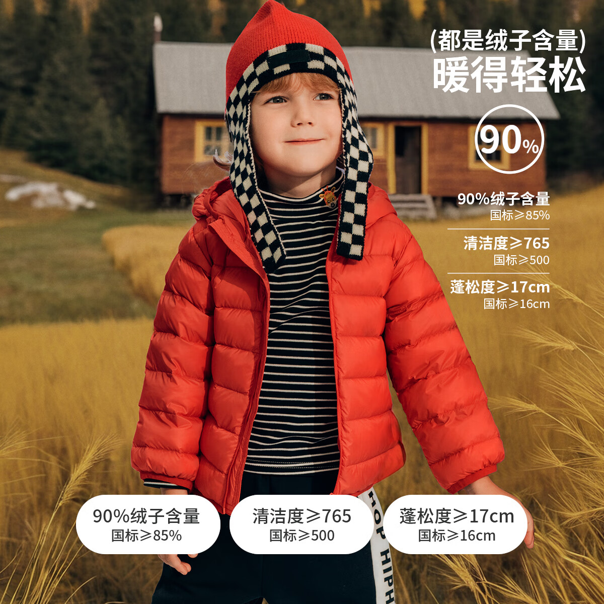 aqpa 破价神车！95白鸭绒&三防儿童羽绒服 94元（需用券）