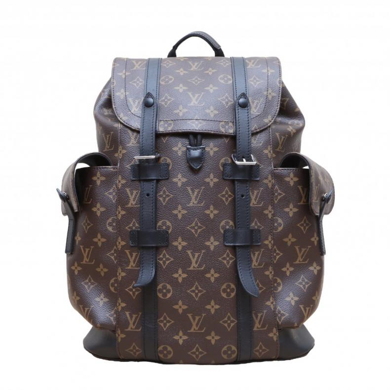 LOUIS VUITTON 路易威登 中古95新LV/路易威登双肩包Christopher老花PVC 14255.7元（需