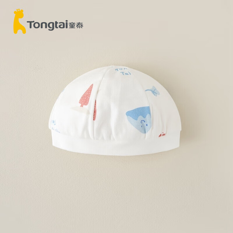 Tongtai 童泰 四季0-3个月婴儿男女胎帽TS33Y546 蓝色 38-42cm 15元