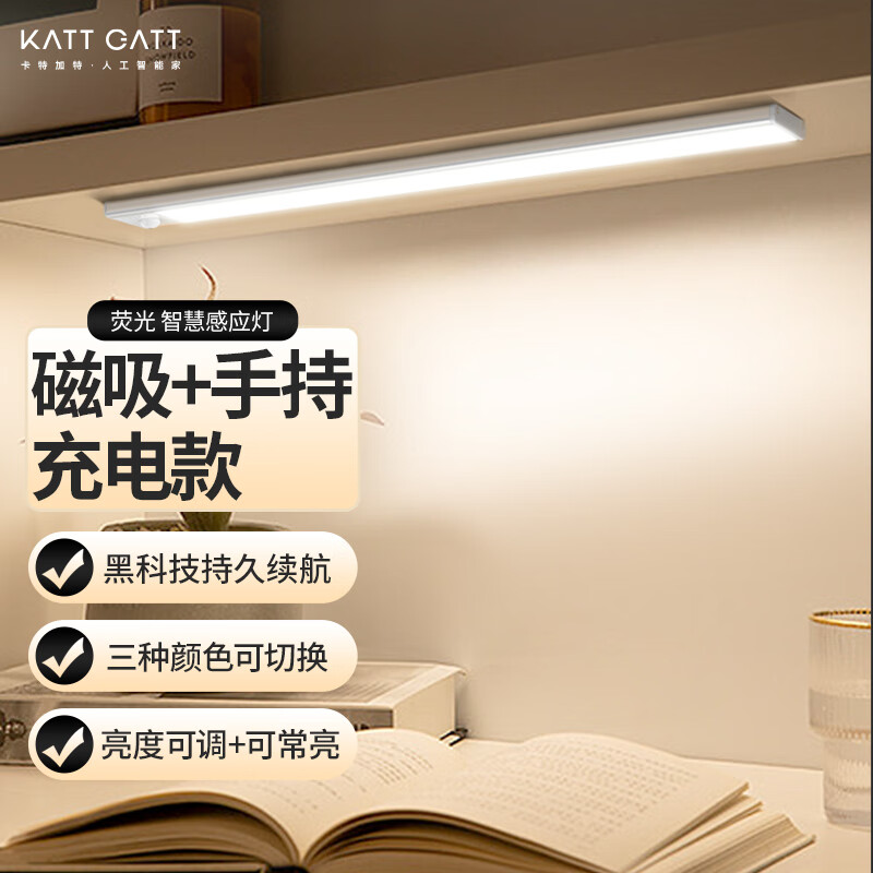 卡特加特 智能人体感应灯充电磁吸免布线 30cm 28.9元