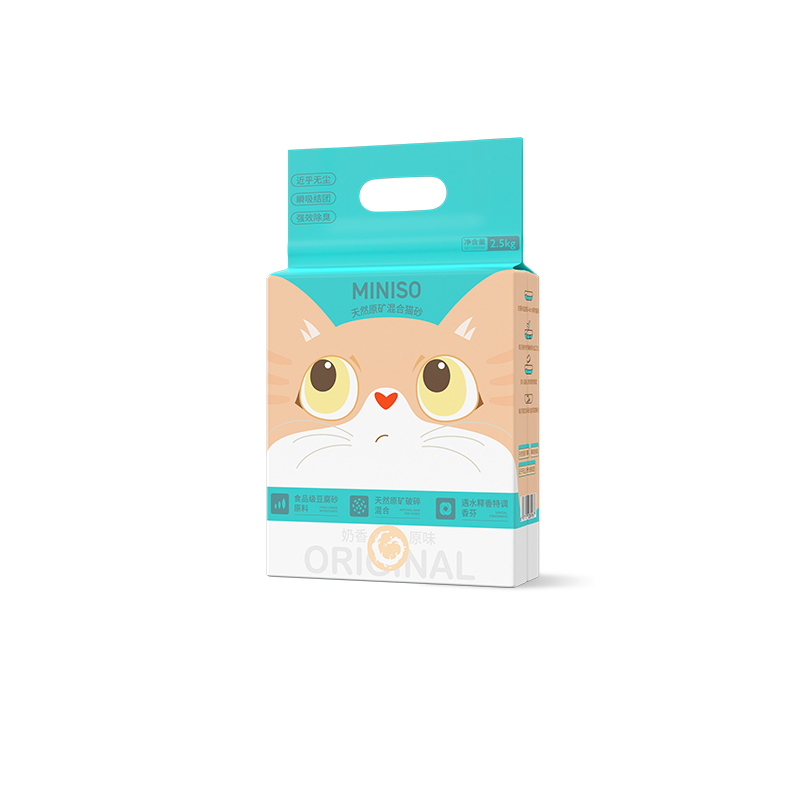 MINISO 名创优品 木薯豆矿物混合猫砂 19.9元（需用券）