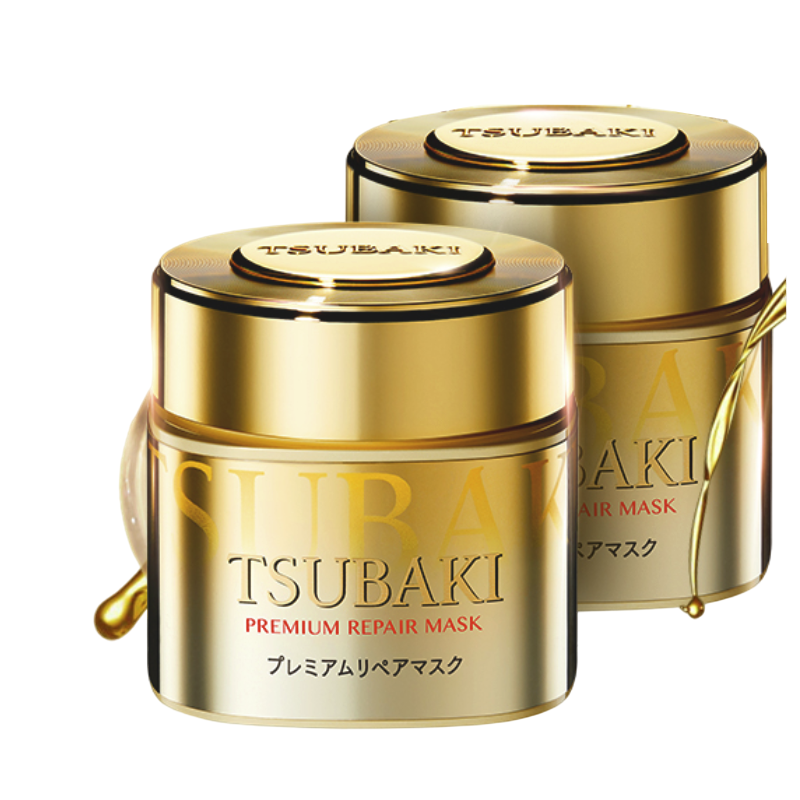 TSUBAKI 丝蓓绮 0秒发膜金罐180g*2 56元