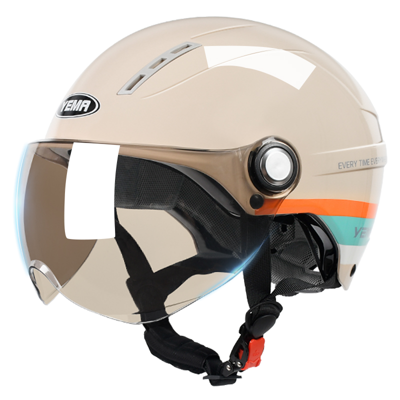 YEMA 野马 新国标野马头盔电动车女士冬季半盔3C认证电瓶摩托车男四季安全