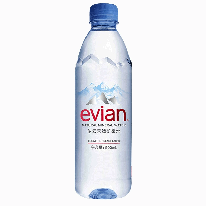 evian 依云 法国进口evian依云弱碱性饮用天然矿泉水330ml/500ml*24整箱 ￥25.11