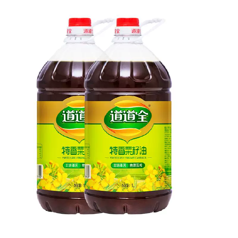 道道全 特香菜籽油 5L*2 非转基因物理压榨 ￥90.57