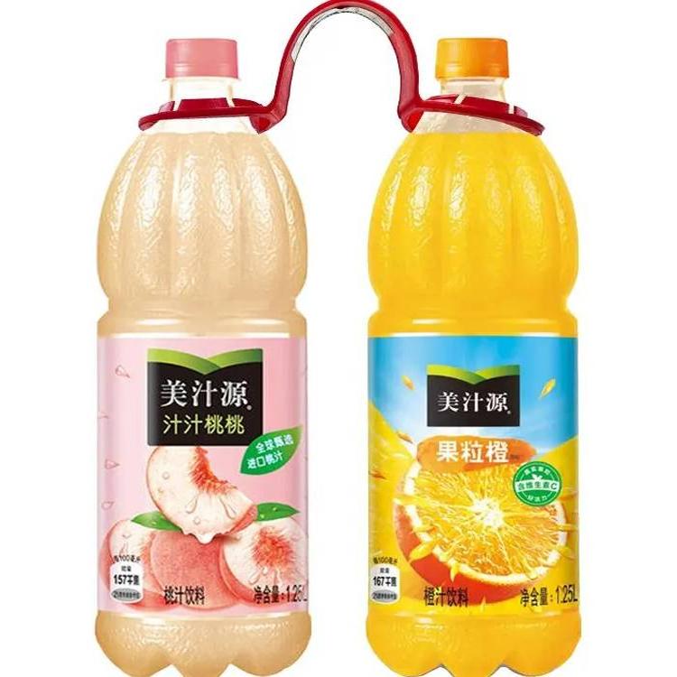 美汁源 果粒橙 汁汁桃桃 组合装 1.25L*2瓶-t 10.9元（需用券）