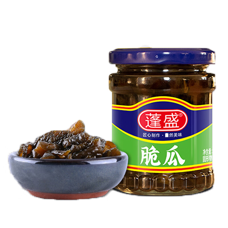 蓬盛 脆瓜200g 酱腌黄瓜下饭白粥小菜咸菜酱菜潮汕特产 7.92元