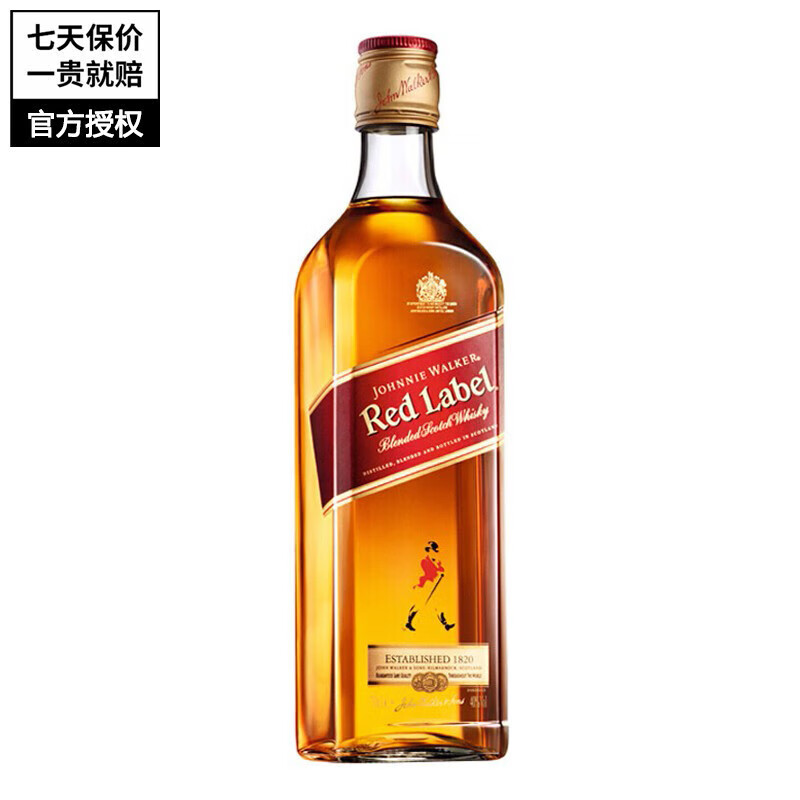 尊尼获加 红牌红方 调配型苏格兰威士忌 700ml 单瓶装 77.22元