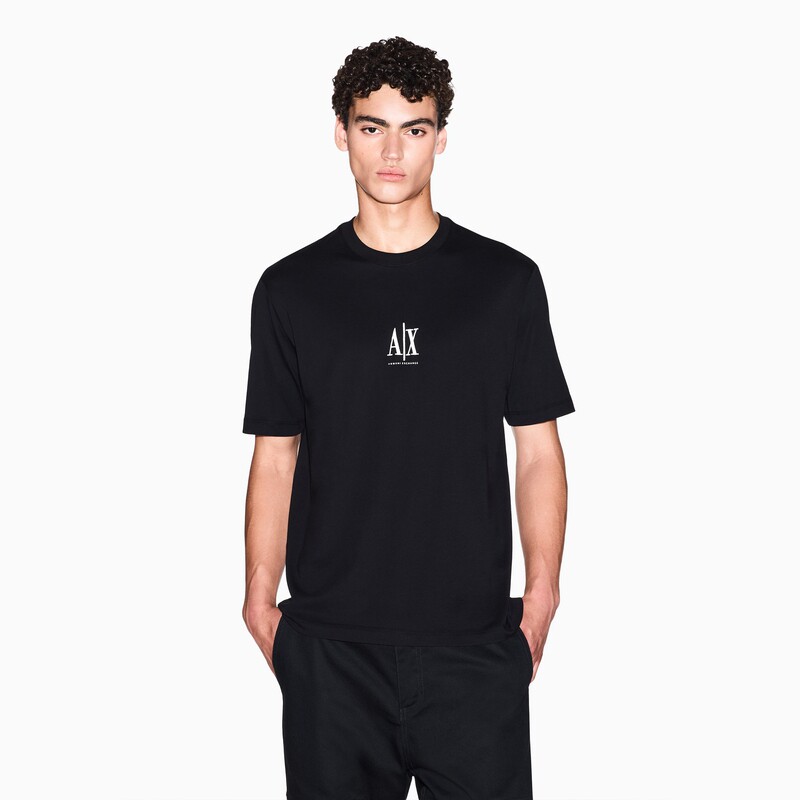 Armani Exchange 阿玛尼春夏男士圆领短袖宽松刺绣纯棉轻薄T恤 413元