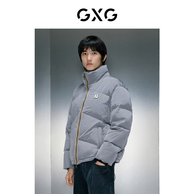 GXG 短款立领羽绒 冬季GEX1D2529014 银灰色 175/L ￥294.5