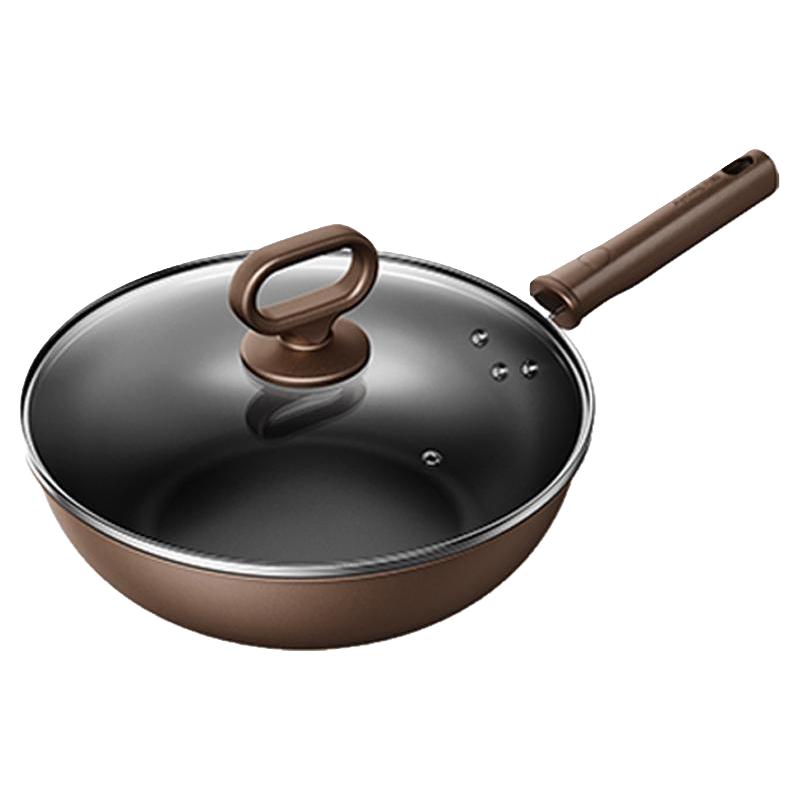 移动端、88VIP：九阳 不粘锅炒锅家用炒菜锅电磁炉煤燃气灶适通用锅具防粘0