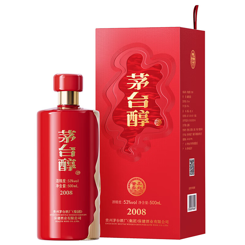 移动端、京东百亿补贴：MOUTAI 茅台 集团 茅台醇2008 53度 酱香型白酒 500ml*6 