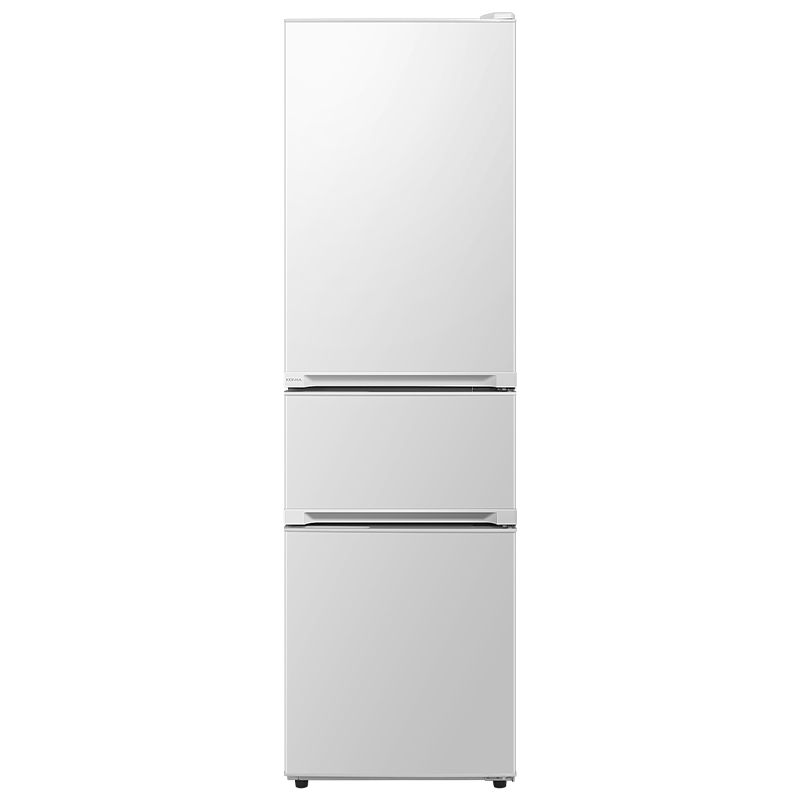 PLUS：康佳210升三门小型家用电冰箱三开门三温区中门软冷冻 节能省电低噪