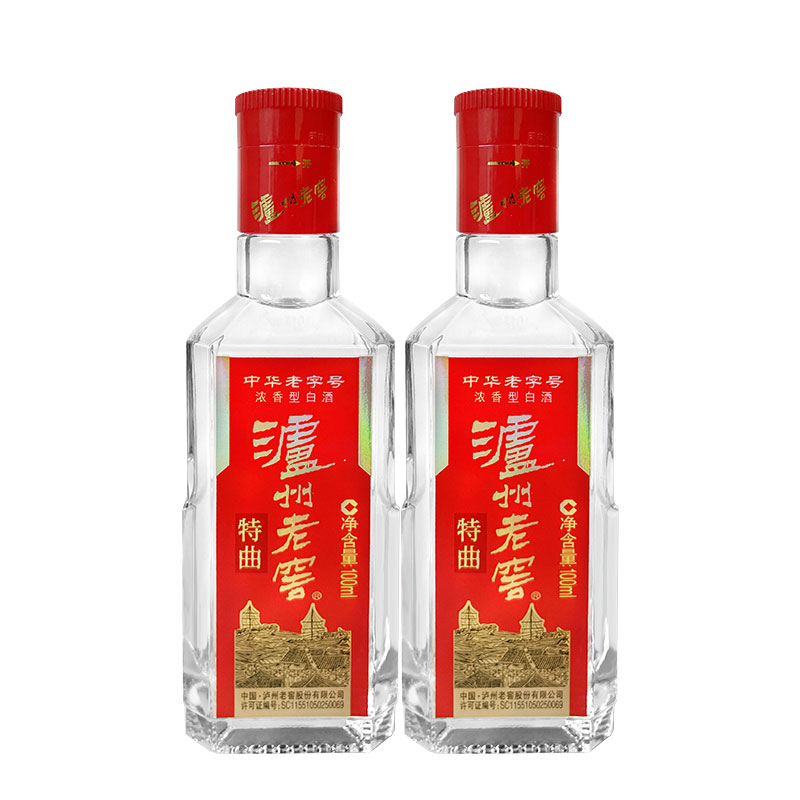 LUZHOULAOJIAO 泸州老窖 特曲 52%vol 浓香型白酒 100ml*2瓶 58.38元