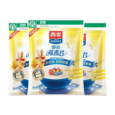 西麦 纯燕麦片 高蛋白质0添加蔗糖 纯燕麦片 1480g*2袋 赠有机燕麦60g*1包 39.9