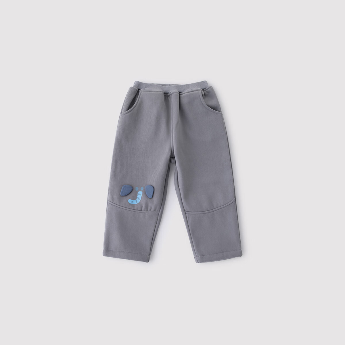 巴厘小猪 男童裤子秋冬季加绒加厚儿童休闲裤2024直筒裤宝宝保暖裤冬装 月