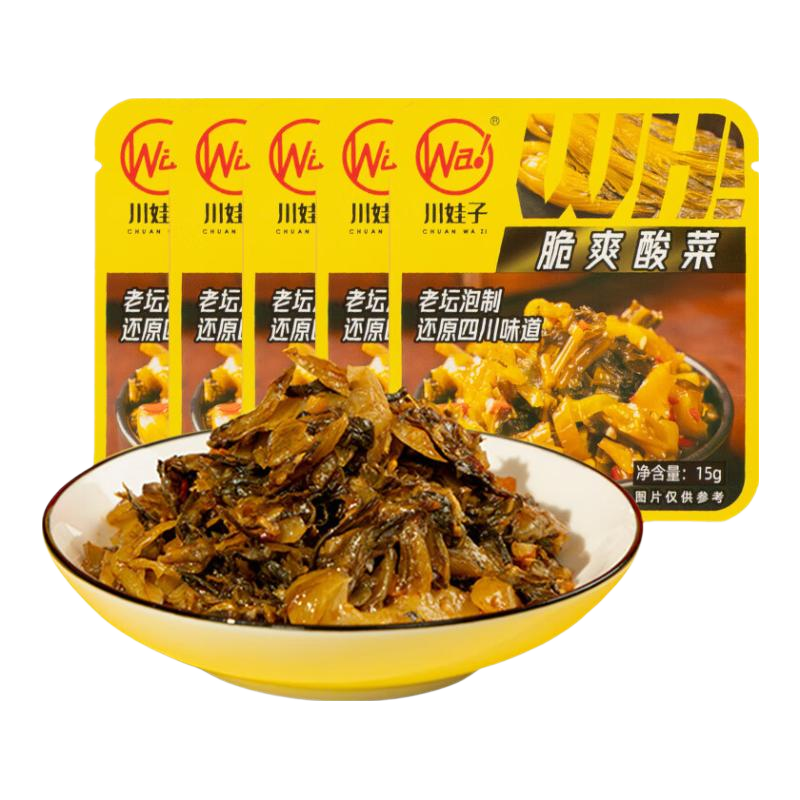 川娃子 脆爽酸菜 开味小菜 15g×30袋 4.6元