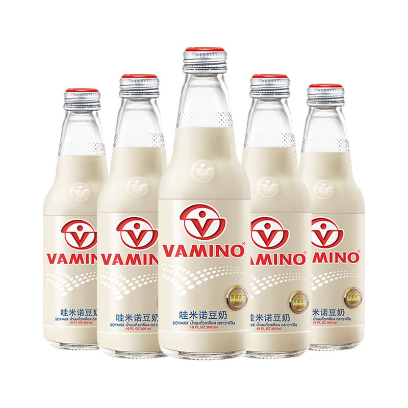 VAMINO 哇米诺 进口原味豆奶饮料 300ml*5瓶 19.9元包邮（需用券）