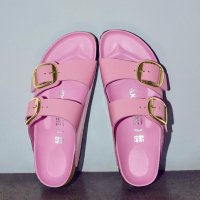 Birkenstock 马卡龙色的夏天 正是入手好时机！ 粉色Arizona凉鞋$54