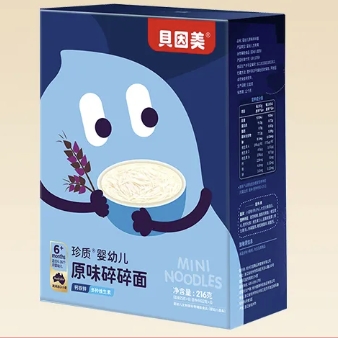 百亿补贴：BEINGMATE 贝因美 宝宝辅食拌拌面/碎碎面 216g 9.9元包邮（需拼购3人
