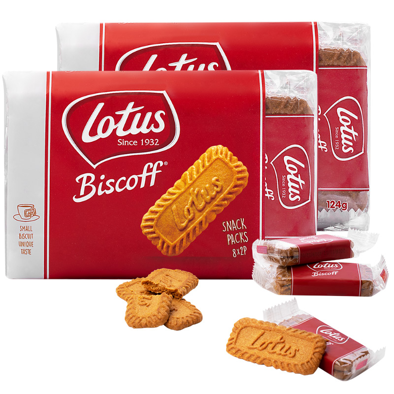 Lotus 和情 比利时进口焦糖饼干124g*2袋 下午茶零食曲奇 14.25元