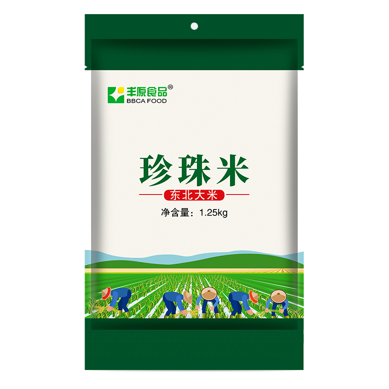BBCA FOOD 丰原食品 东北大米 粳米 珍珠米 1.25KG 9.9元