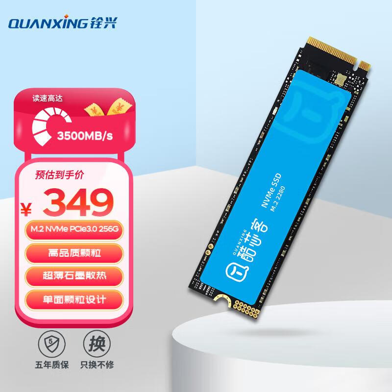 QUANXING 铨兴 酷芯客 1TB SSD固态硬盘 M.2接口 2280（NVME协议）PCIe3.0 读速3500MB/s P