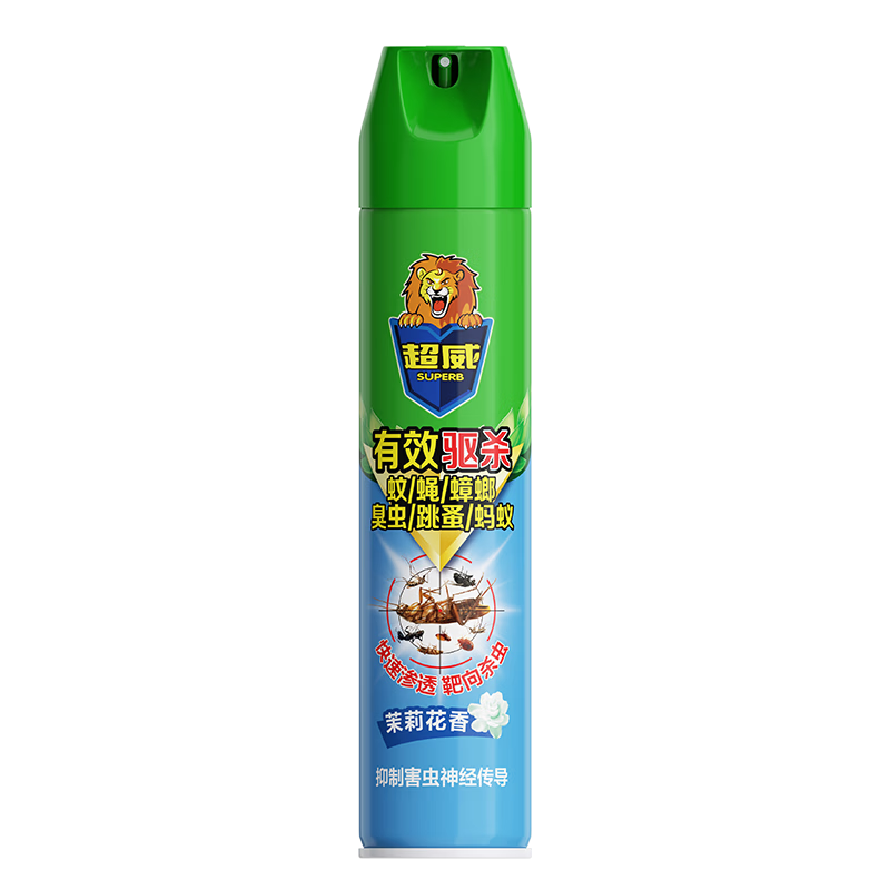 超威杀虫剂喷雾 300ml 茉莉味 杀跳蚤苍蝇臭虫飞虫蟑螂蚂蚁 6.8元（京东秒杀