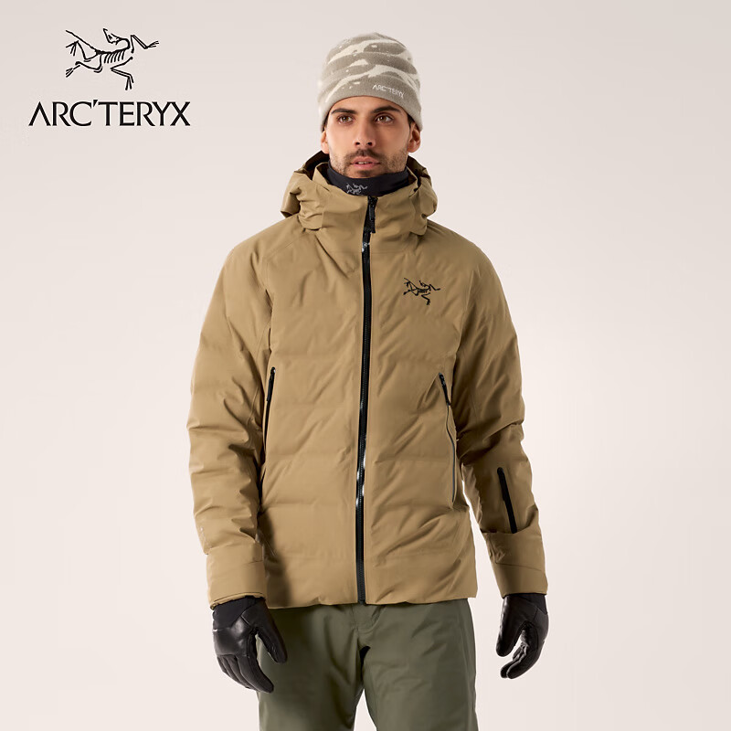 ARC'TERYX 始祖鸟 FISSILE DOWN JACKET GORE-TEX 防水 男子 滑雪羽绒夹克 Canvas/砂陶棕 X