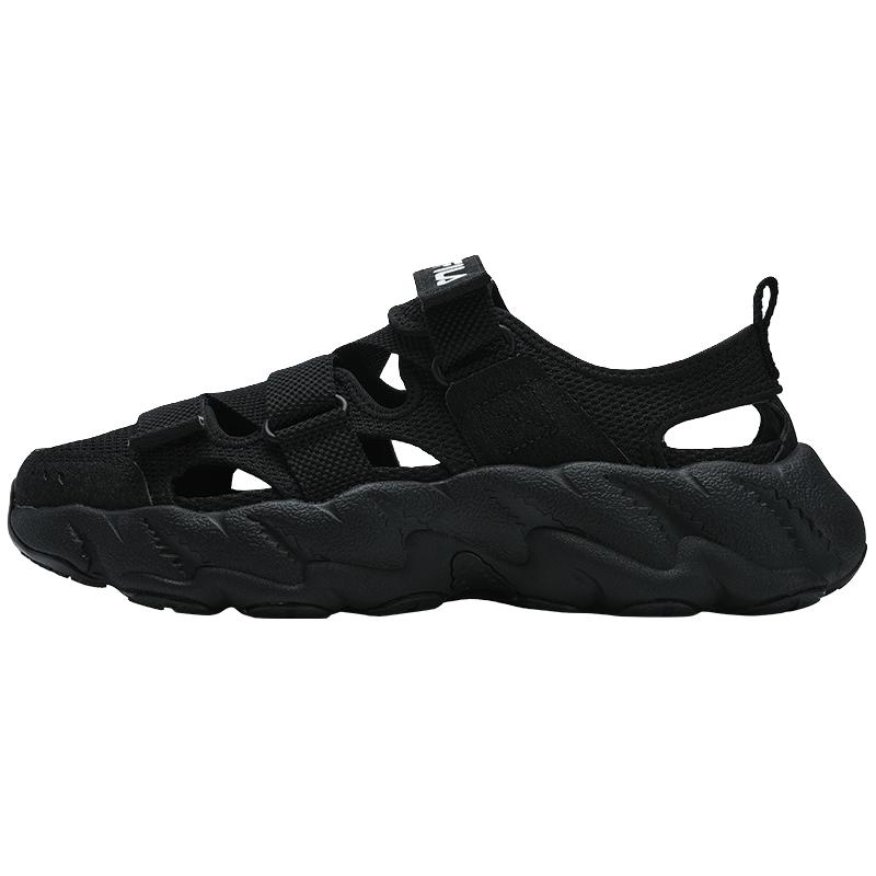 FILA 男鞋凉鞋2025夏季蕨草2代黑色鞋子凉拖休闲鞋运动鞋 黑-BK 249.2元