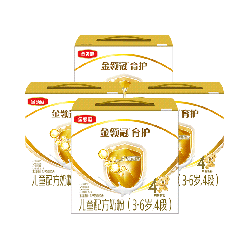 金领冠 育护儿童配方牛奶粉4段1.2kg×4盒 384元（需用券）