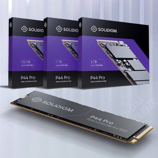 移动端、京东百亿补贴：SOLIDIGM P44 Pro NVMe M.2固态硬盘 2TB（PCI-E4.0） 985元