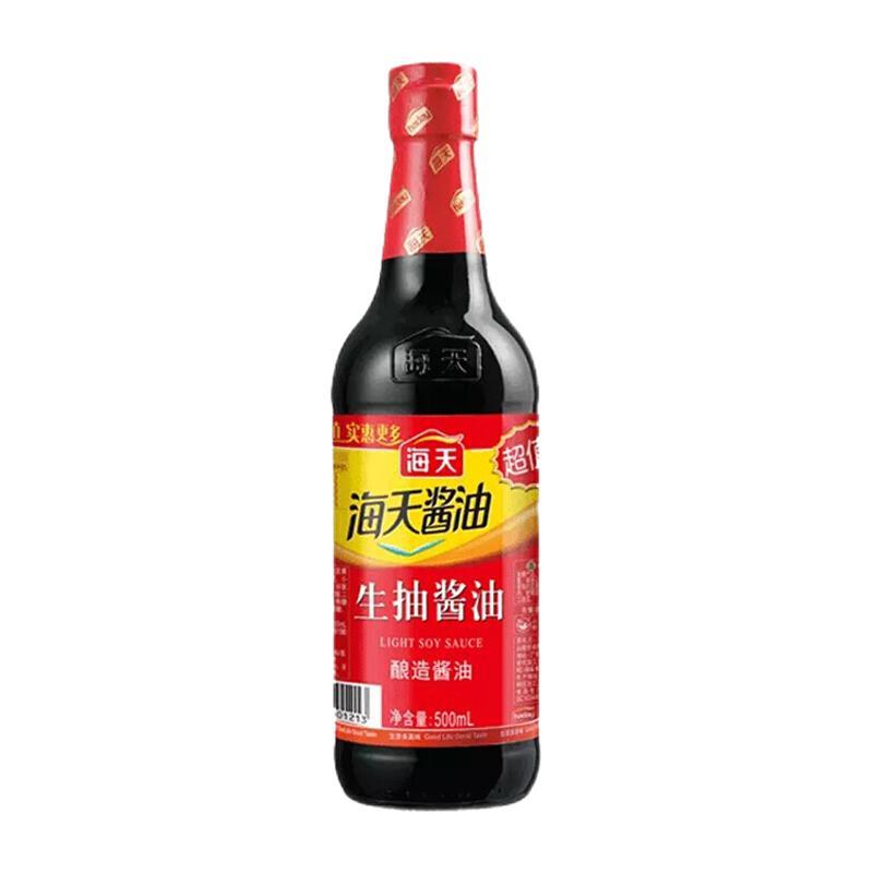 海天 生抽酱油 500ml 3.4元