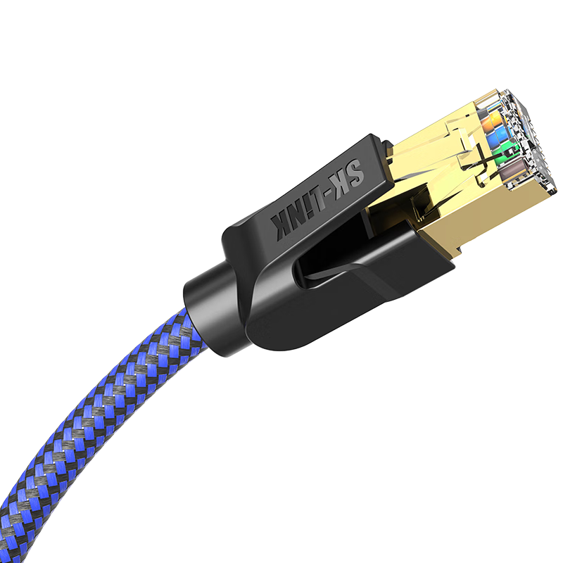 PLUS会员、需首单：SK-LINK 超五类网线 CAT5E类高速千兆网络跳线 0.5米 1.18元