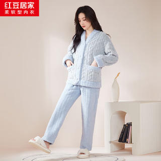 红豆居家 加厚暖绒家居服套装 泡泡蓝 L 170 59.9元 - 86线报 红豆居家 加厚暖绒家居服套装 泡泡蓝 L 170 59.9元 - 86线报