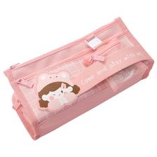 大容量女孩笔袋2021年新款流行文具盒ins日系女生小学生铅笔盒初中女童中学
