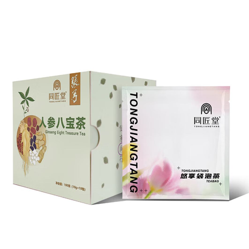 需首购、plus会员: 同匠堂 张弓 人参八宝茶100g /10g*10包 6.46元（需试用）