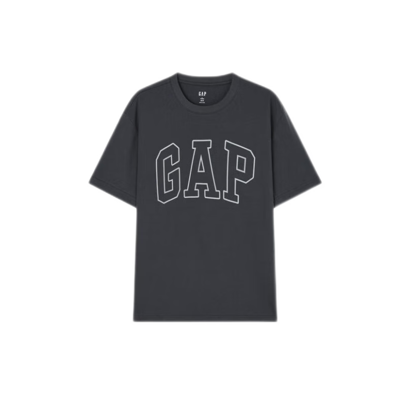 再降价、plus会员:Gap男装 2024夏新款 撞色logo圆领短袖T恤 68.61元包邮