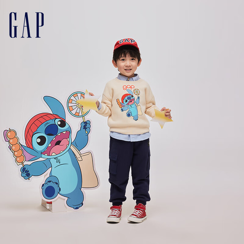 Gap 盖璞 抓绒卫衣847357套头上衣 米黄色 74.5元