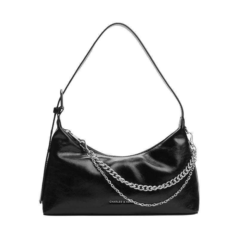 CHARLES & KEITH 【褶皱拉链】女士斜挎包 CK2-40782472 279元