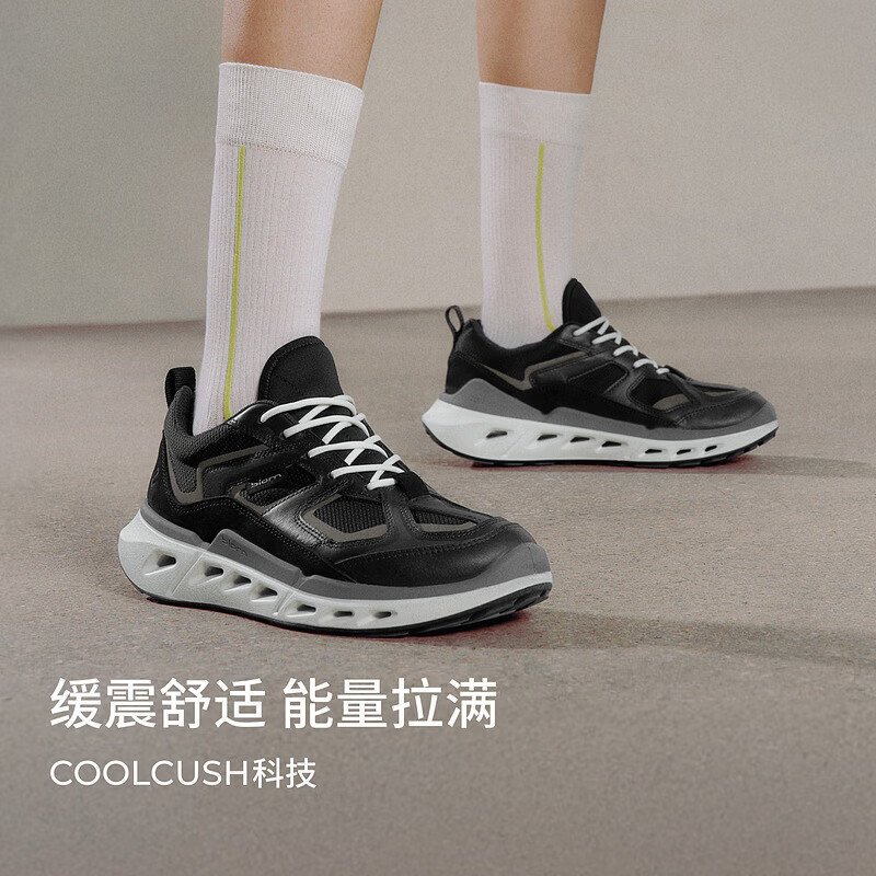 ecco 防水透气 女士运动鞋 黑色85034351562 1003.08元（需用券）