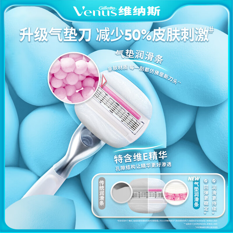 Gillette 吉列 维纳斯Venus 莓果甜香型 樱花刀3刀头 剃毛器 109元