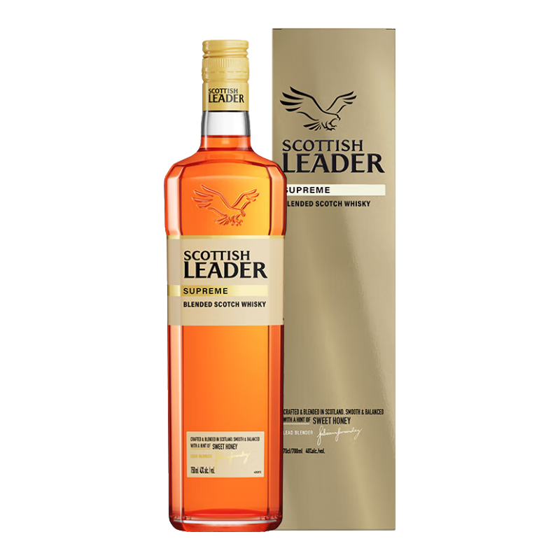 PLUS会员:苏格里德（Scottish leader） 金标致醇 苏格兰高地威士忌700ML 61.08元（