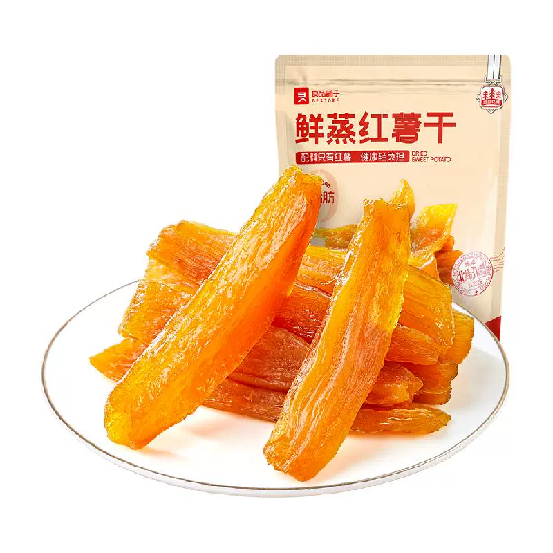 良品铺子 倒蒸红薯干番薯干地瓜干条0添加低脂独立包装500g ￥11.2