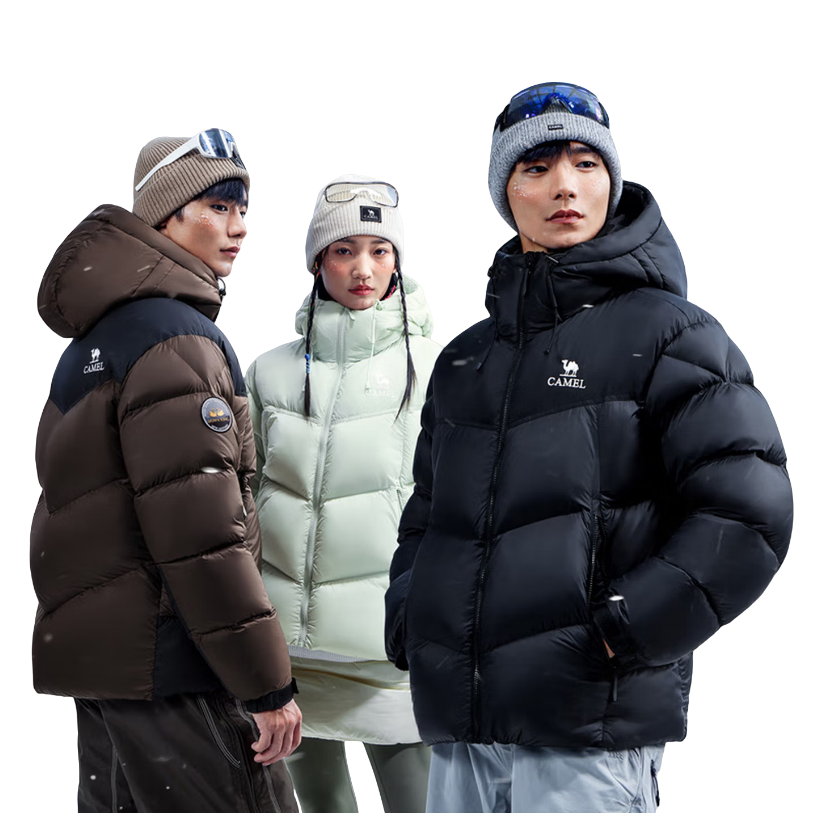 骆驼 火山PRO 700+蓬松 鹅绒！羽绒服加厚连帽外套M35CR07101 男女同款 539元