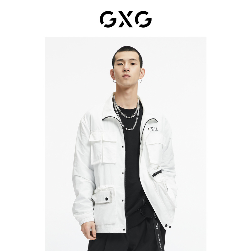 GXG 男装21年秋季商场同款大悲宇宙联名白色夹克 白色 170/M 84.5元